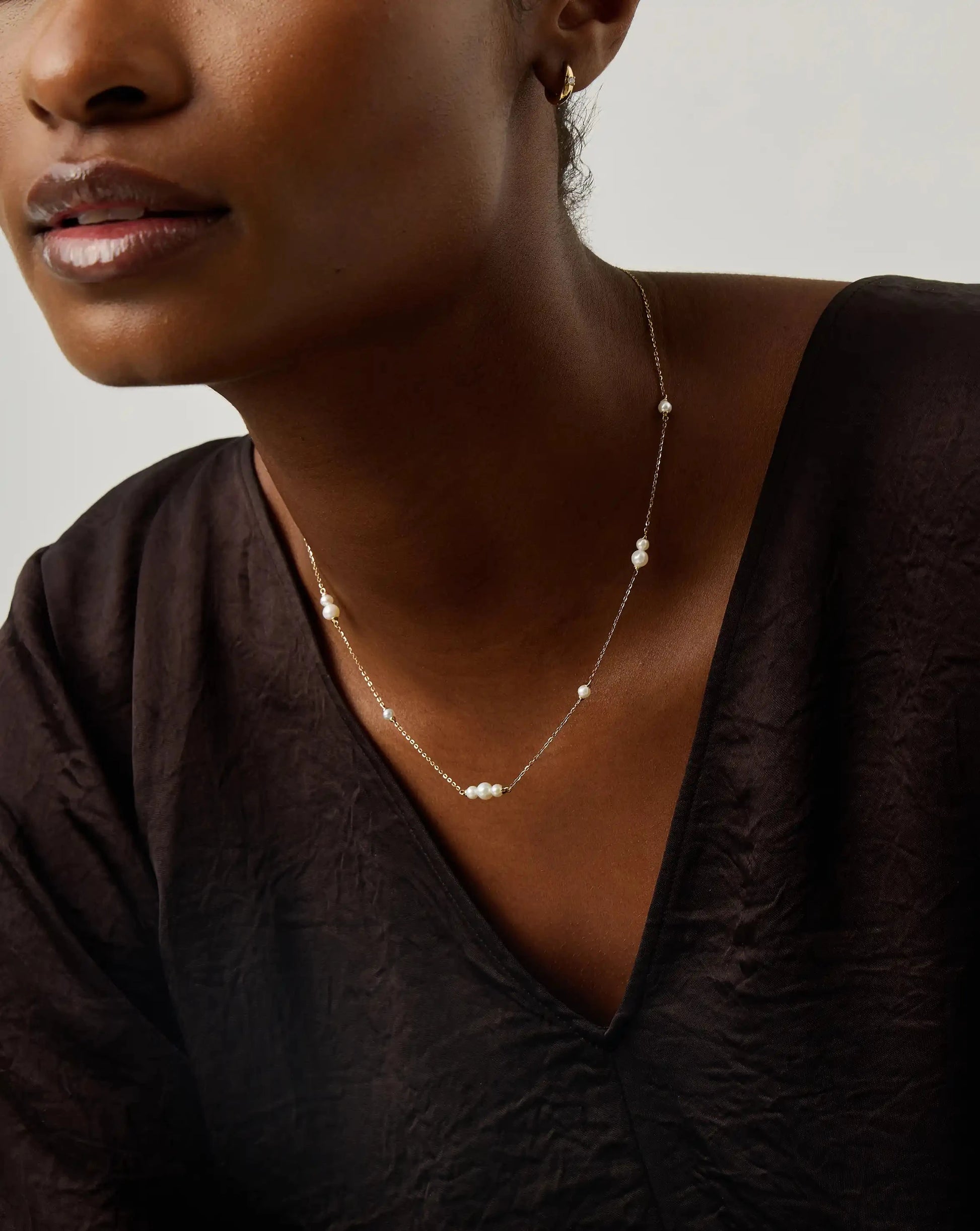 Solid Gold Pearl Chain Necklace | 14ct Solid Gold/Pearl Necklaces Missoma 
