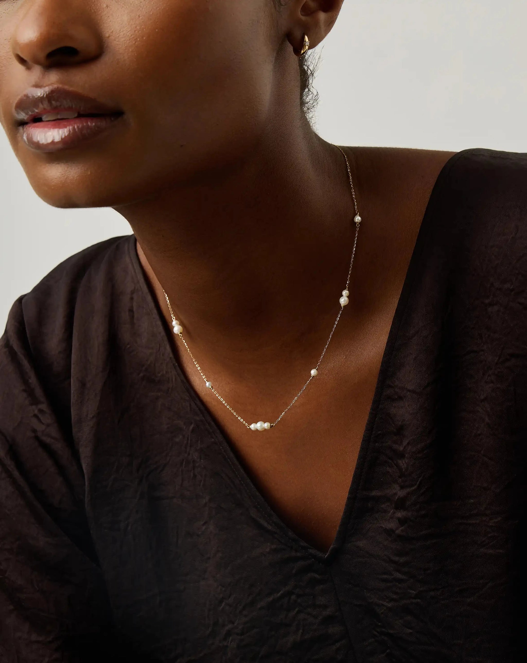 Solid Gold Pearl Chain Necklace | 14ct Solid Gold/Pearl Necklaces Missoma 