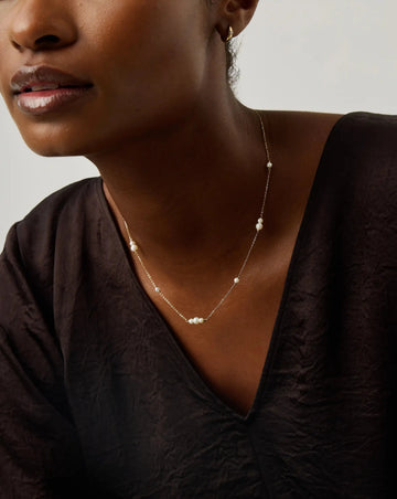 Solid Gold Pearl Chain Necklace | 14ct Solid Gold/Pearl Necklaces Missoma 