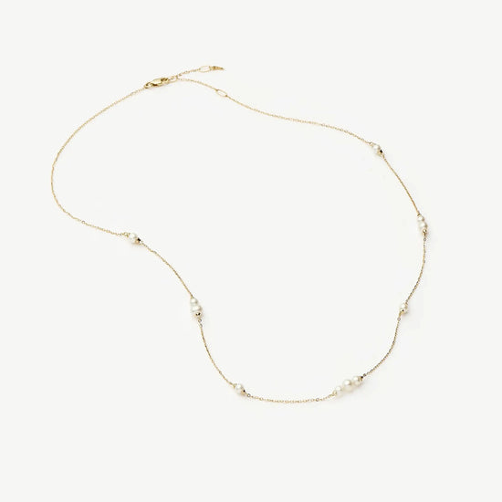 Solid Gold Pearl Chain Necklace | 14ct Solid Gold/Pearl Necklaces Missoma 