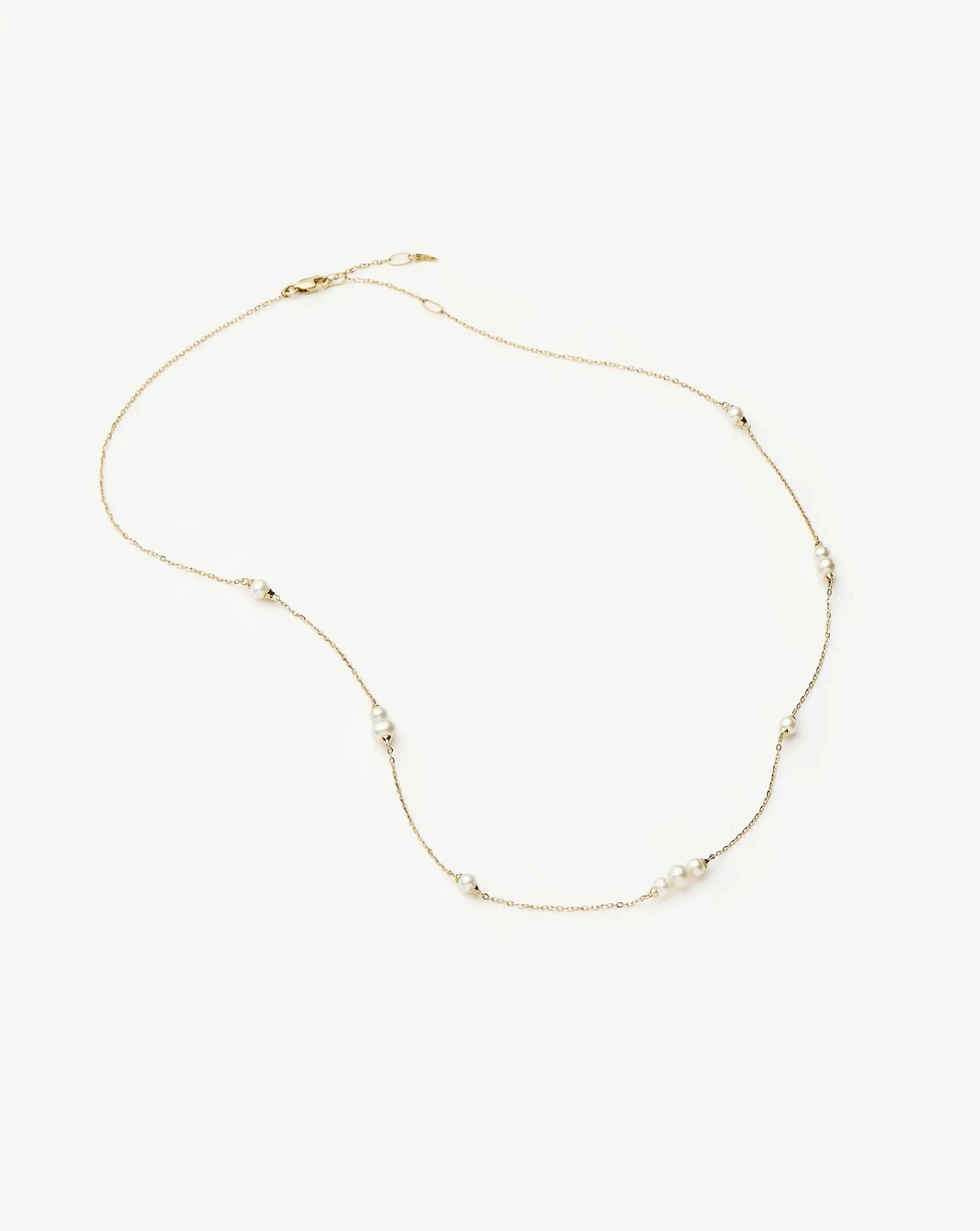 Solid Gold Pearl Chain Necklace | 14ct Solid Gold/Pearl Necklaces Missoma 