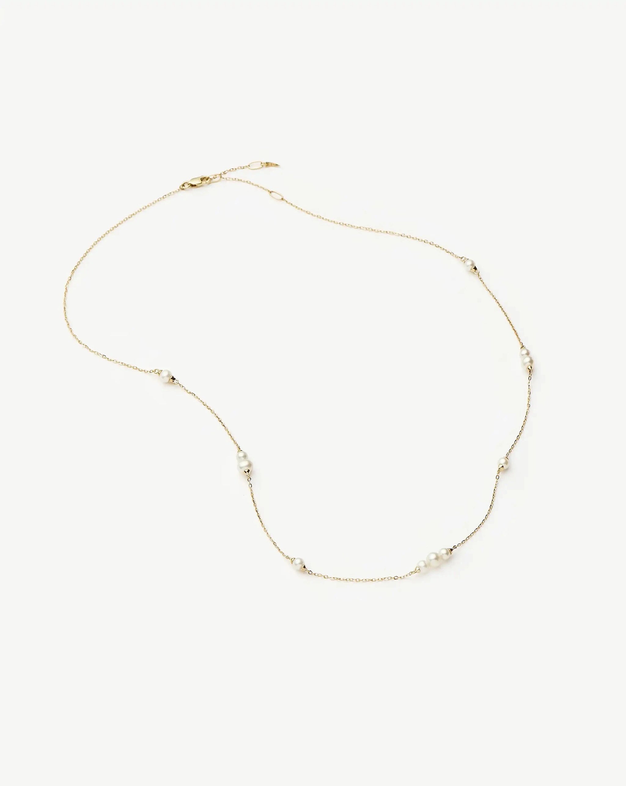 Solid Gold Pearl Chain Necklace | 14ct Solid Gold/Pearl Necklaces Missoma 