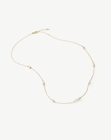 Solid Gold Pearl Chain Necklace | 14ct Solid Gold/Pearl Necklaces Missoma 
