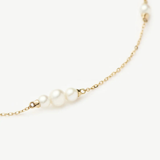 Solid Gold Pearl Chain Necklace | 14ct Solid Gold/Pearl Necklaces Missoma 