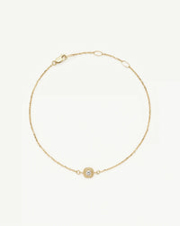 Solid Gold Sapphire Baya Bracelet | 9ct Solid Yellow Gold/Lab Grown White Sapphire Bracelets Missoma 