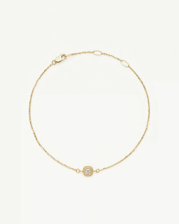 Solid Gold Sapphire Baya Bracelet | 9ct Solid Yellow Gold/Lab Grown White Sapphire Bracelets Missoma 