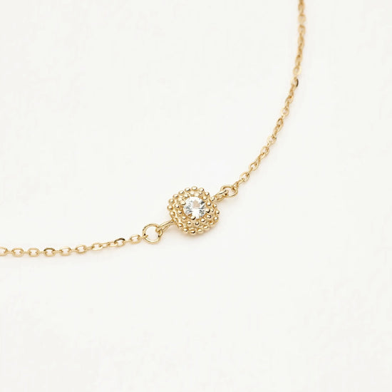 Solid Gold Sapphire Baya Bracelet | 9ct Solid Yellow Gold/Lab Grown White Sapphire Bracelets Missoma 