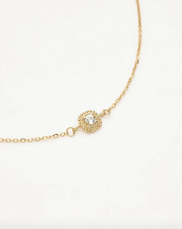Solid Gold Sapphire Baya Bracelet | 9ct Solid Yellow Gold/Lab Grown White Sapphire Bracelets Missoma 