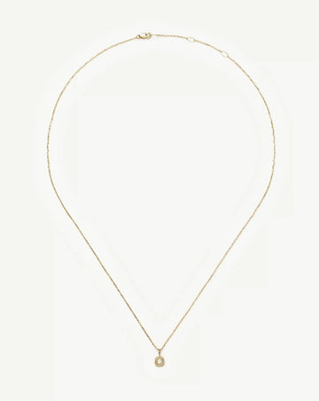 Solid Gold Sapphire Baya Pendant Necklace | 9ct Solid Yellow Gold/Lab Grown White Sapphire Necklaces Missoma 