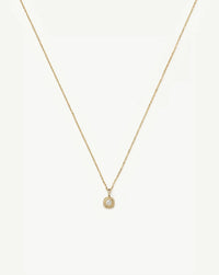 Solid Gold Sapphire Baya Pendant Necklace | 9ct Solid Yellow Gold/Lab Grown White Sapphire Necklaces Missoma 