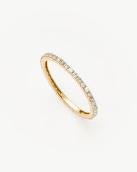 Solid Gold Slim Eternity Ring | 9ct Solid Yellow Gold/Diamond Rings Missoma 