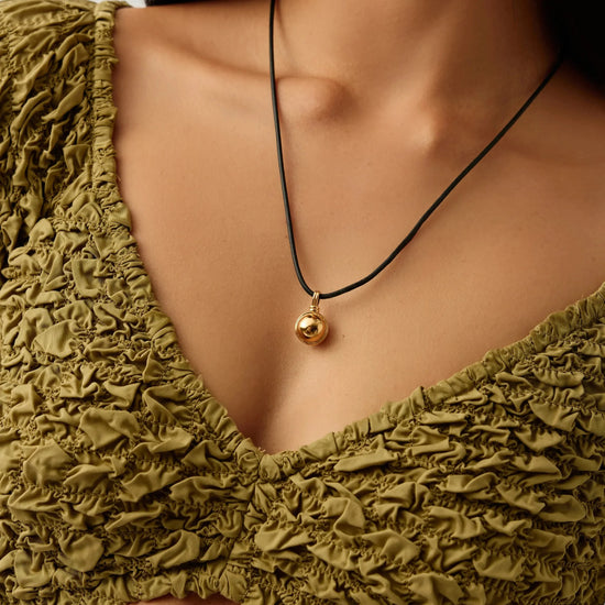 Sphere Pendant Cord Necklace | 18ct Gold Plated Necklaces Missoma 