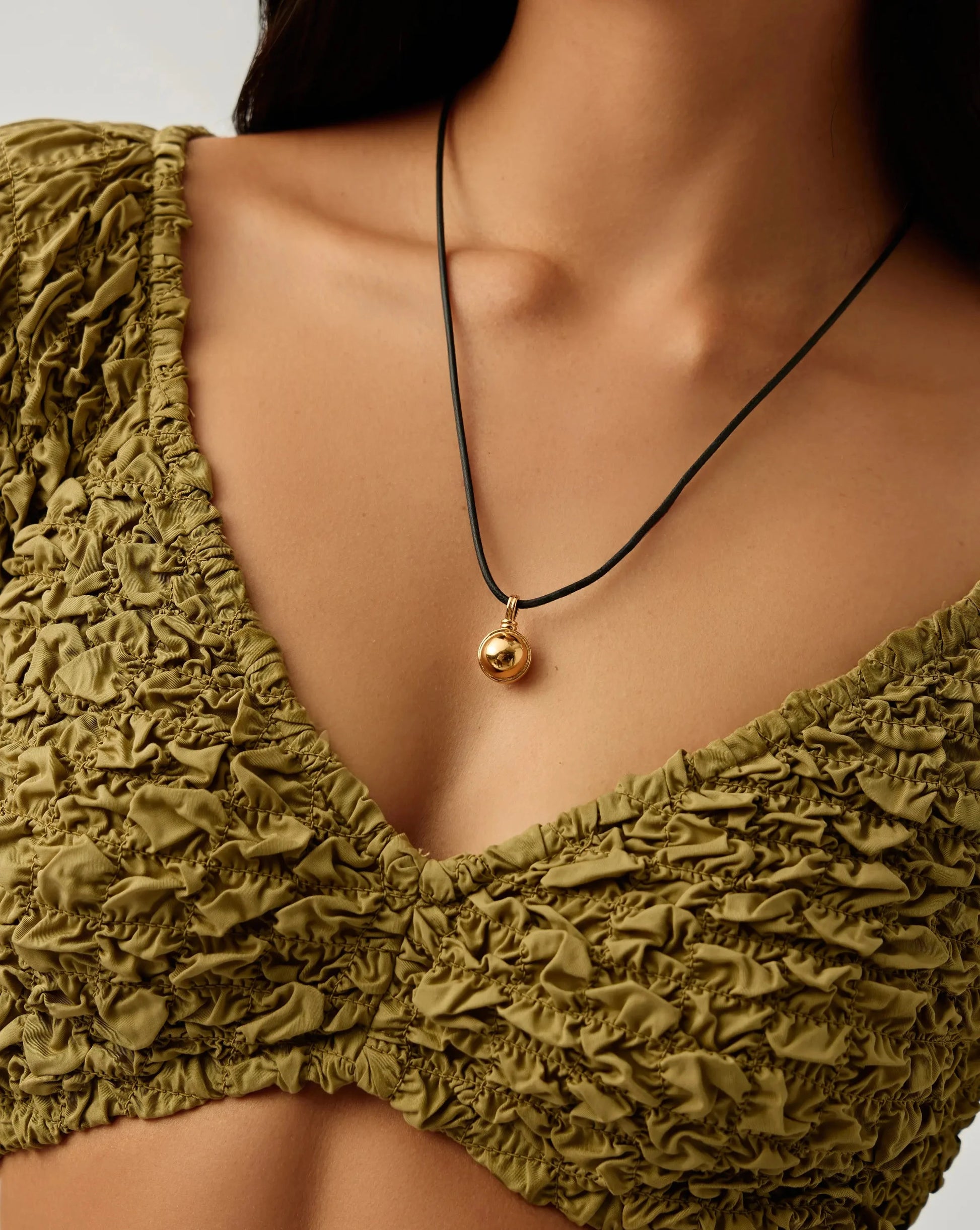 Sphere Pendant Cord Necklace | 18ct Gold Plated Necklaces Missoma 