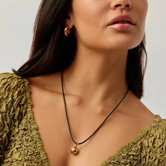 Sphere Pendant Cord Necklace | 18ct Gold Plated Necklaces Missoma 