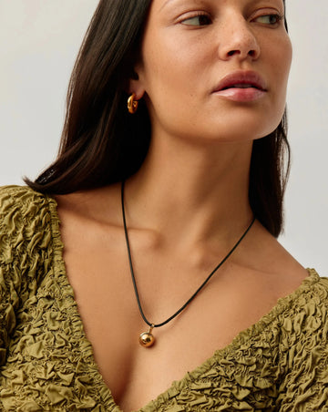 Sphere Pendant Cord Necklace | 18ct Gold Plated Necklaces Missoma 