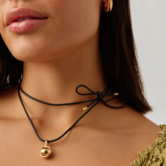 Sphere Pendant Cord Necklace | 18ct Gold Plated Necklaces Missoma 