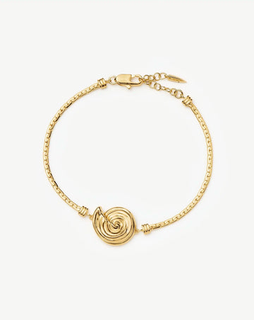 Spiral Cobra Chain Bracelet | 18ct Gold Plated Bracelets Missoma 