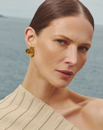 Spiral Detachable Pearl Drop Earrings | 18ct Gold Plated Earrings Missoma 