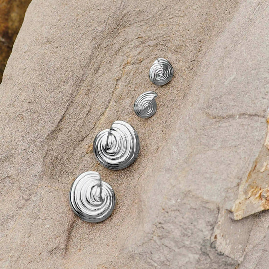 Spiral Dome Oversized Stud Earrings | Silver Plated Earrings Missoma 