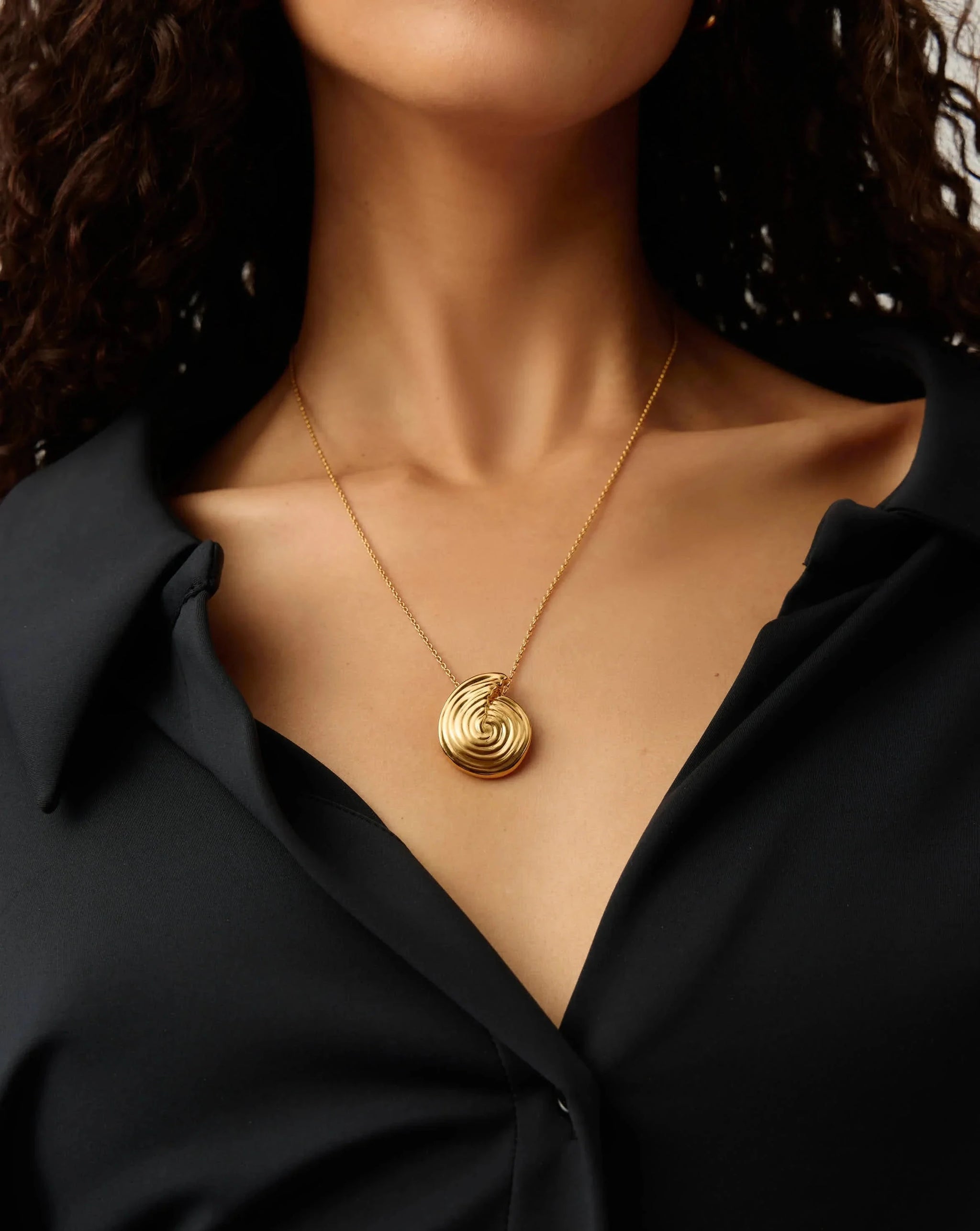 Spiral Large Pendant Necklace | 18ct Gold Plated Necklaces Missoma 