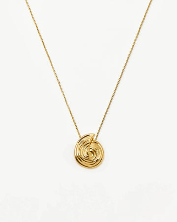 Spiral Large Pendant Necklace | 18ct Gold Plated Necklaces Missoma 
