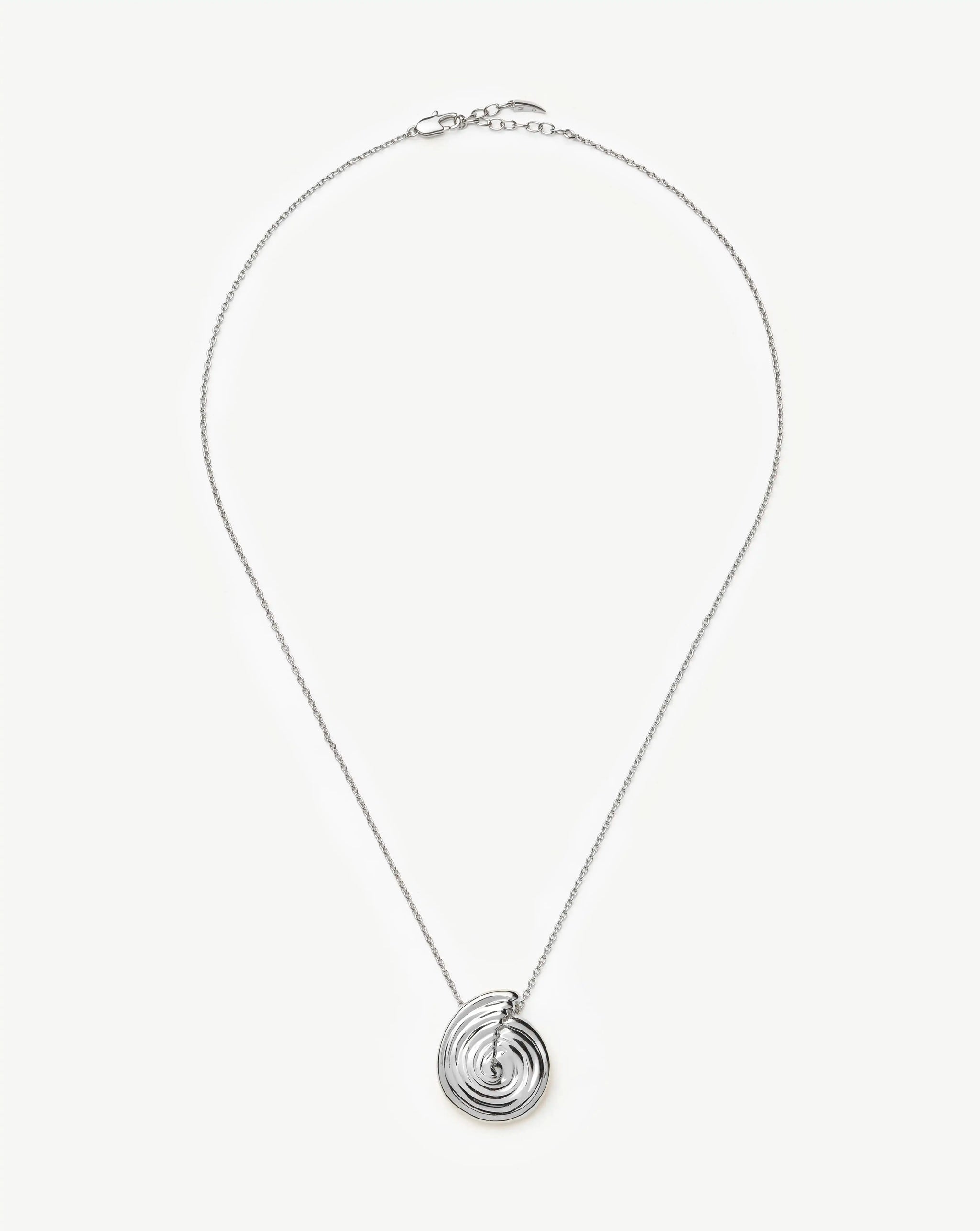 Spiral Large Pendant Necklace | Silver Plated Necklaces Missoma 