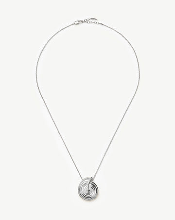Spiral Large Pendant Necklace | Silver Plated Necklaces Missoma 