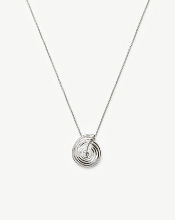 Spiral Large Pendant Necklace | Silver Plated Necklaces Missoma 