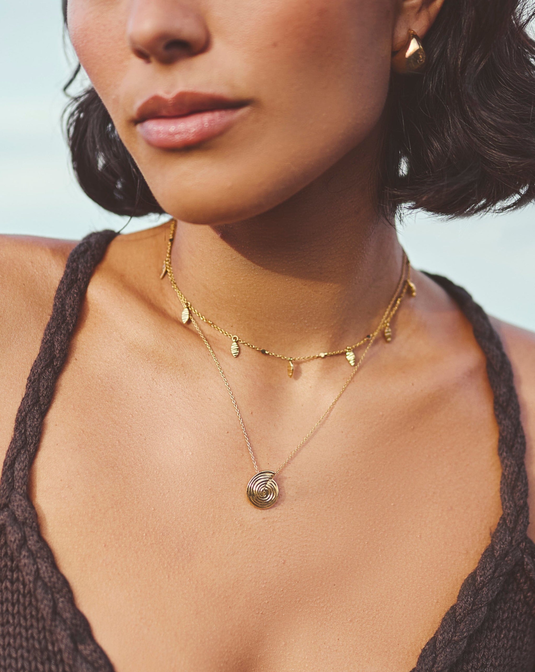 Spiral Mini Pendant Necklace | 18ct Gold Plated Necklaces Missoma 