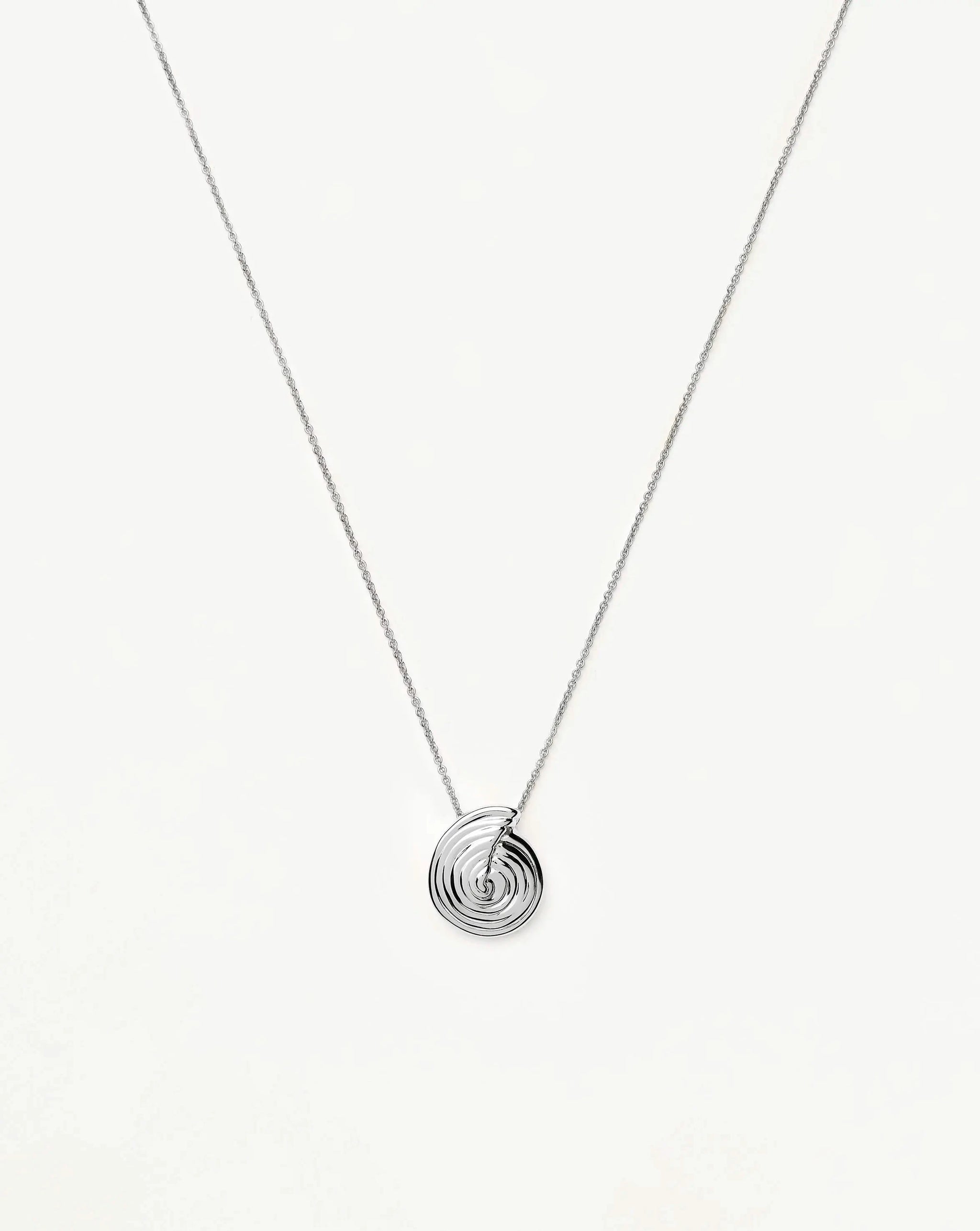 Spiral Mini Pendant Necklace | Silver Plated Necklaces Missoma 
