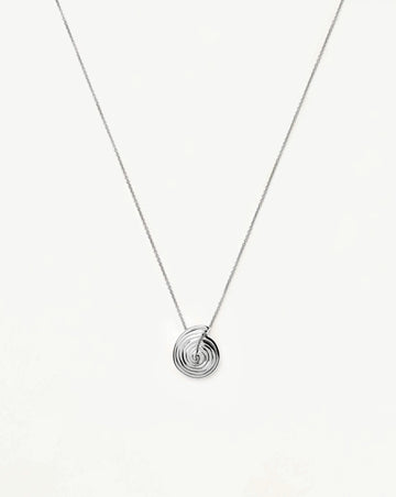 Spiral Mini Pendant Necklace | Silver Plated Necklaces Missoma 