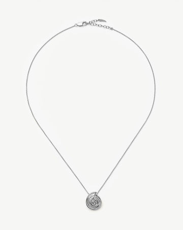 Spiral Mini Pendant Necklace | Silver Plated Necklaces Missoma 