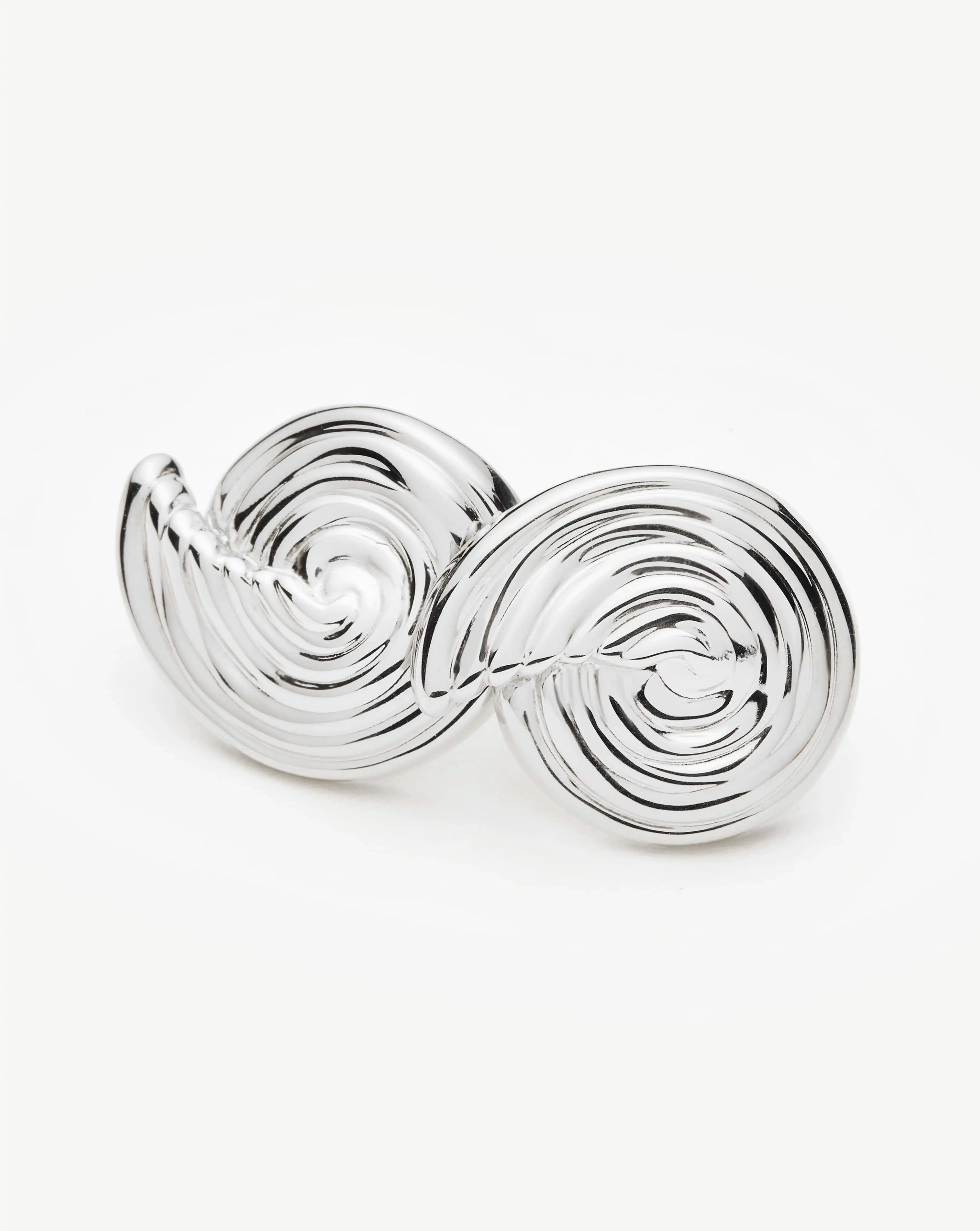 Spiral Small Stud Earrings | Silver Plated Earrings Missoma 