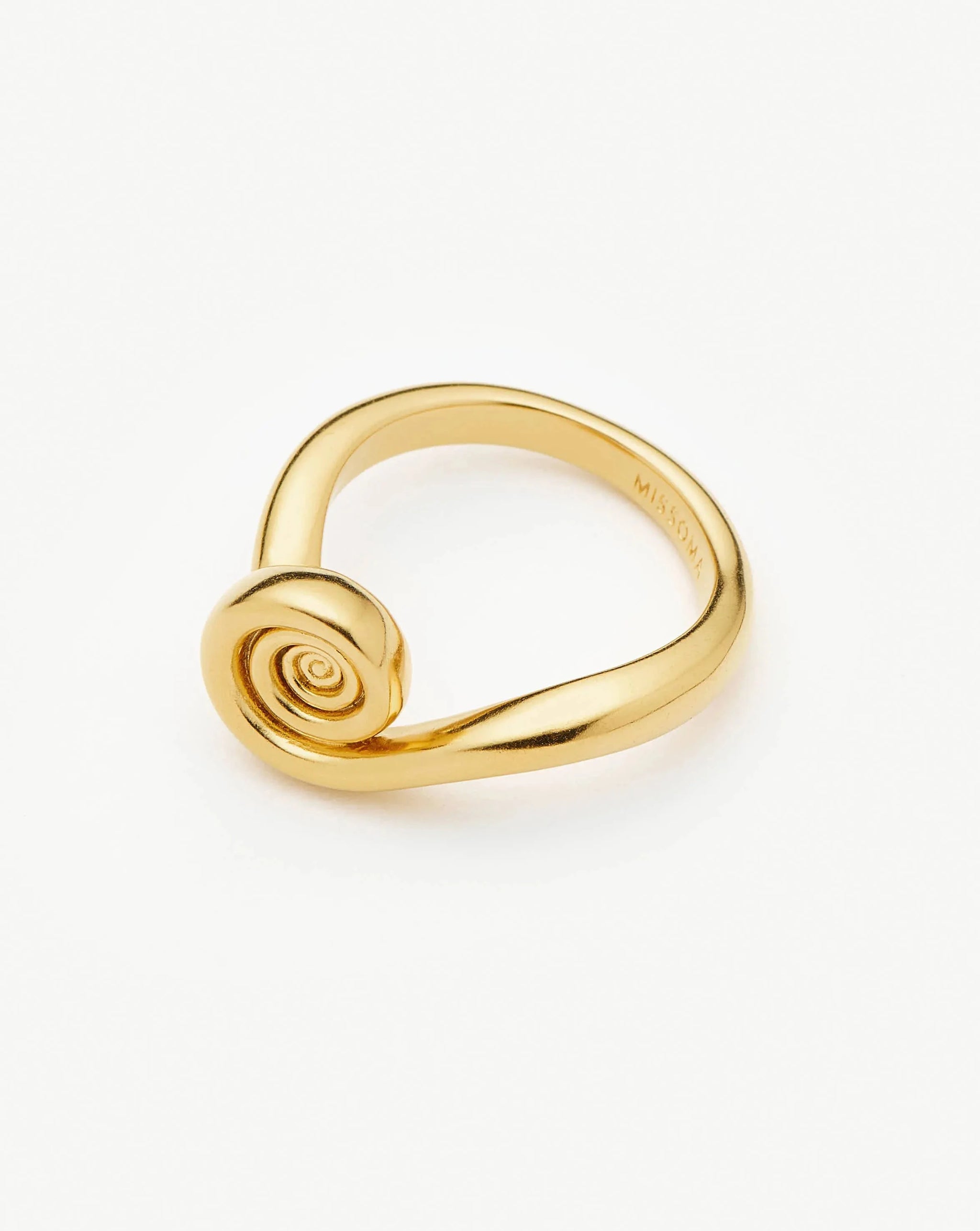 Spiral Stacking Ring | 18ct Gold Plated Rings Missoma 