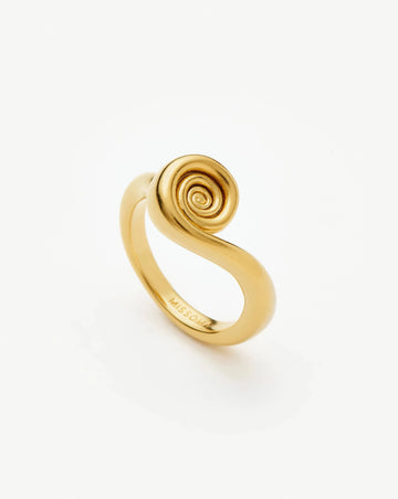 Spiral Stacking Ring | 18ct Gold Plated Rings Missoma 