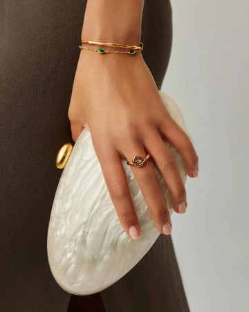 Spiral Stacking Ring | 18ct Gold Plated Rings Missoma 