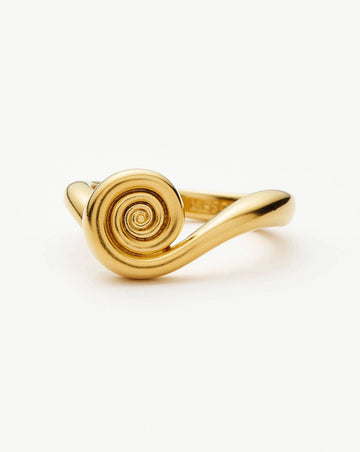 Spiral Stacking Ring | 18ct Gold Plated Rings Missoma 