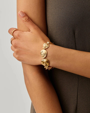 Spiral Statement Chain Bracelet | 18ct Gold Plated Bracelets Missoma 