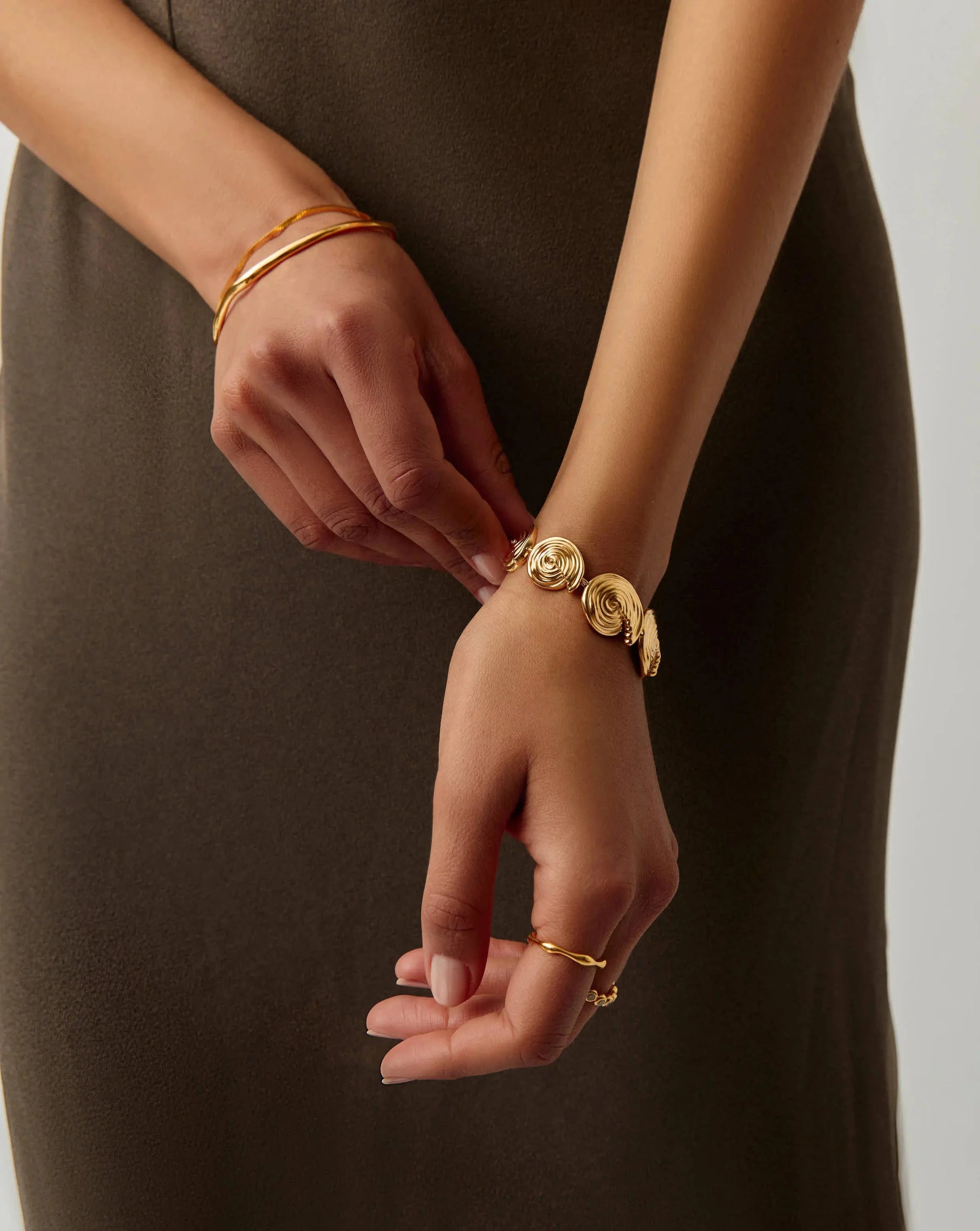 Spiral Statement Chain Bracelet | 18ct Gold Plated Bracelets Missoma 