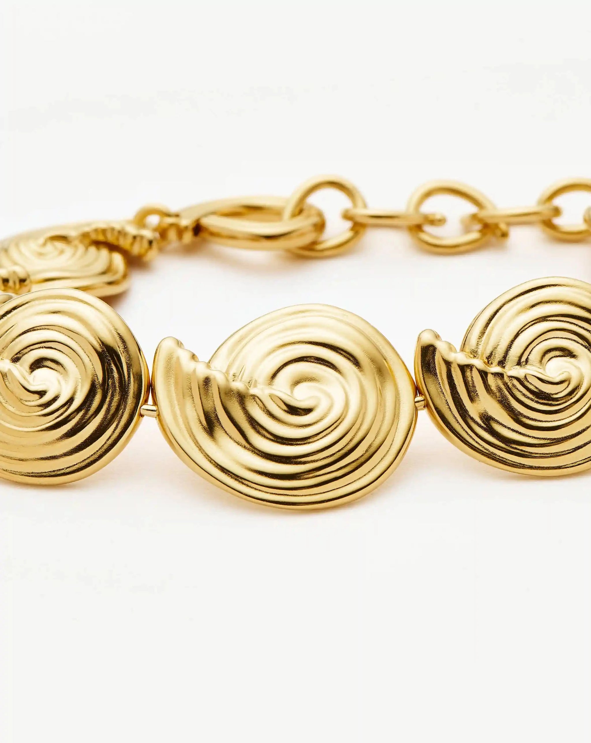 Spiral Statement Chain Bracelet | 18ct Gold Plated Bracelets Missoma 