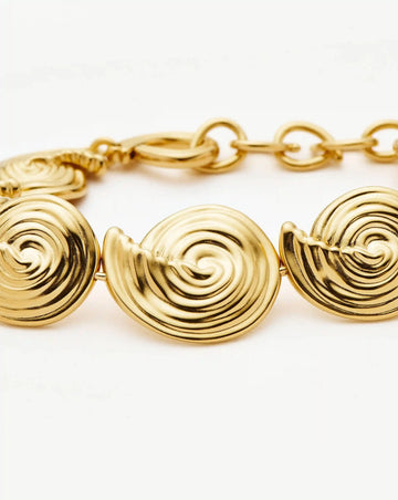 Spiral Statement Chain Bracelet | 18ct Gold Plated Bracelets Missoma 