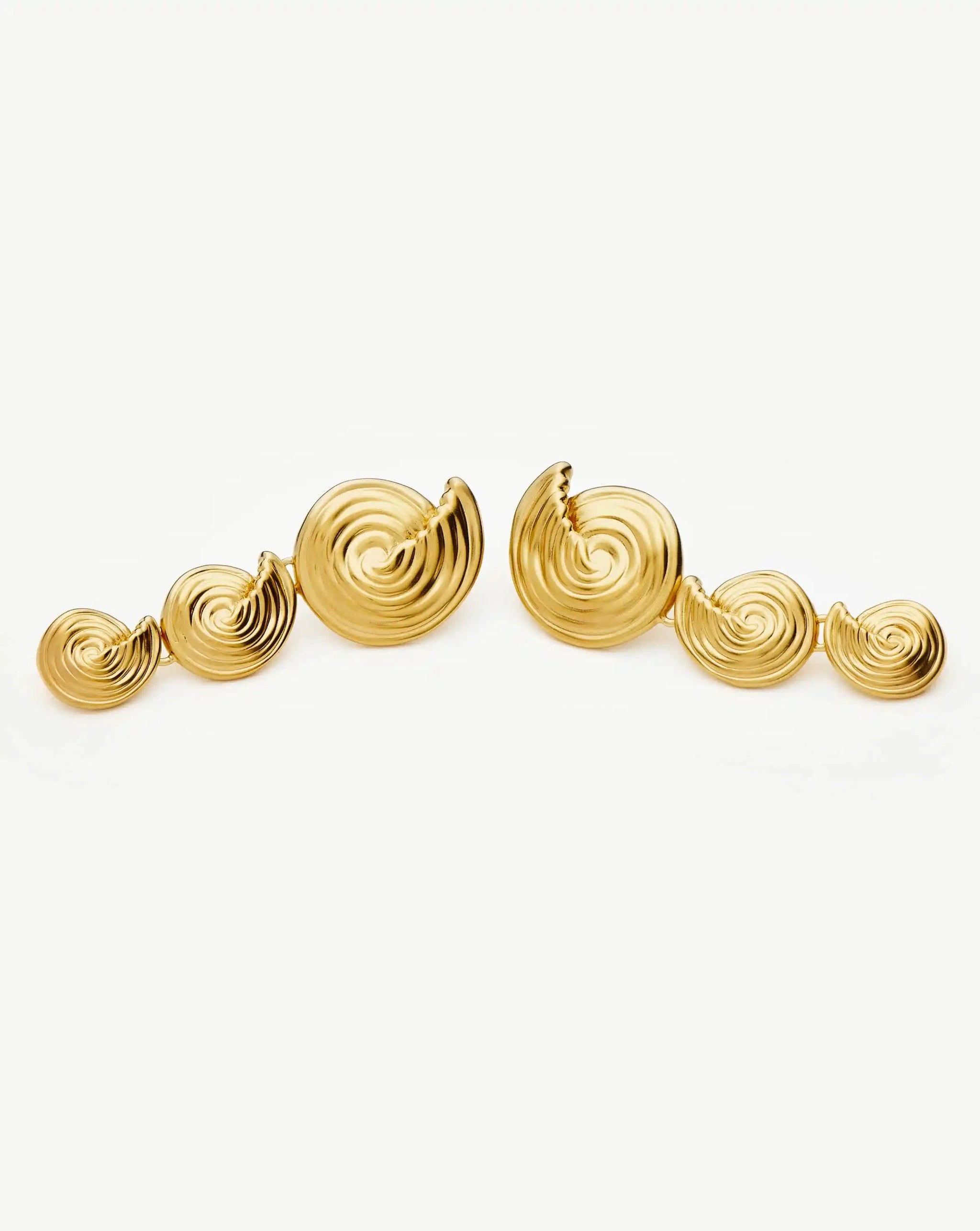 Spiral Statement Drop Earrings | 18ct Gold Plated Earrings Missoma 
