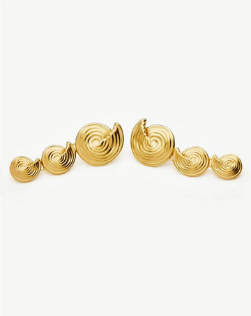 Spiral Statement Drop Earrings | 18ct Gold Plated Earrings Missoma 