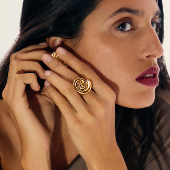 Spiral Statement Ring | 18ct Gold Plated Rings Missoma 