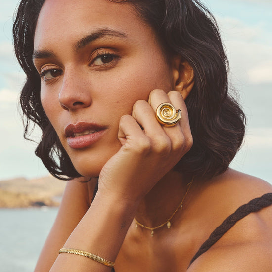 Spiral Statement Ring | 18ct Gold Plated Rings Missoma 