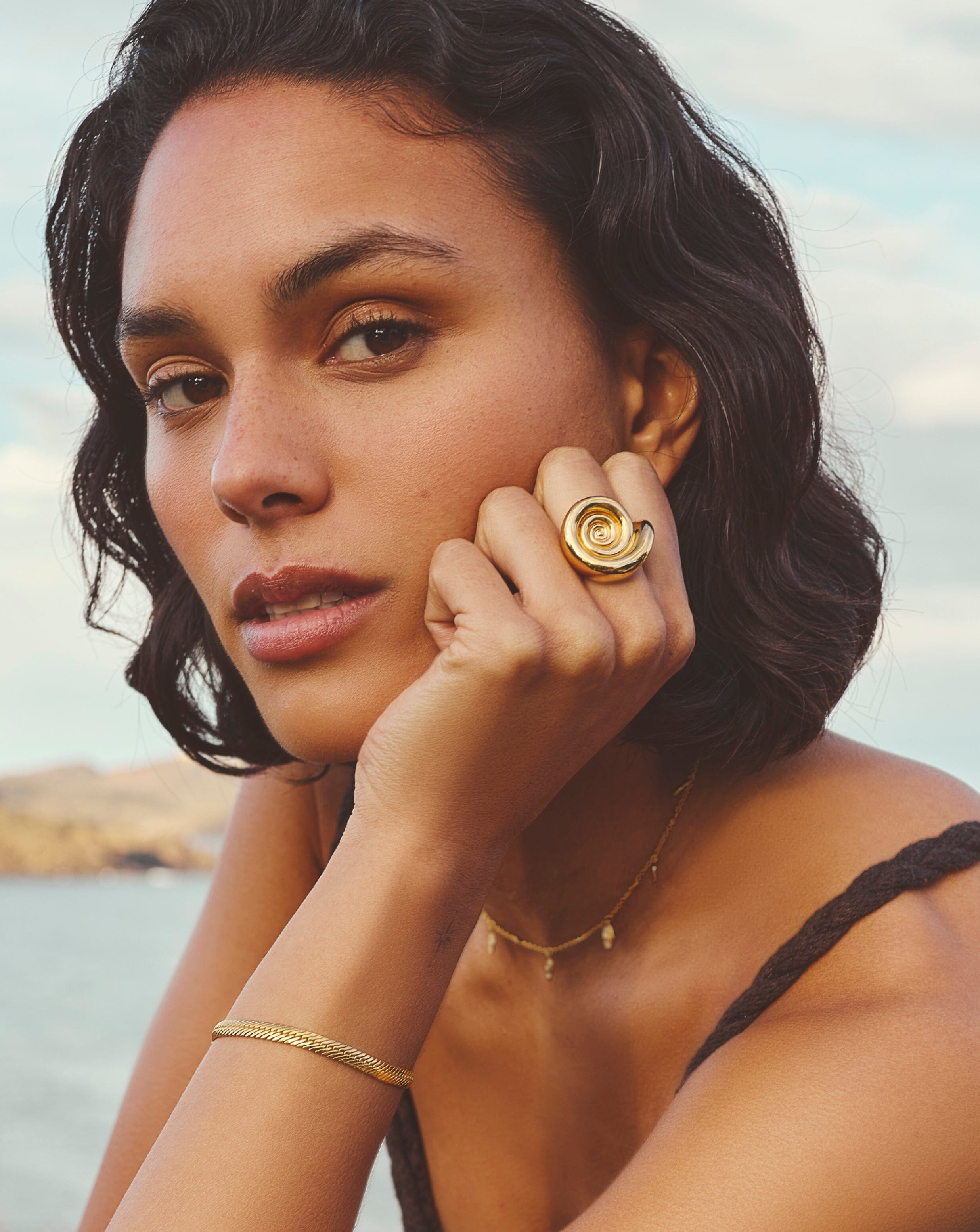Spiral Statement Ring | 18ct Gold Plated Rings Missoma 