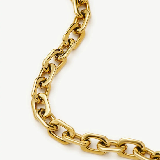 Square Paperclip Chain Bracelet | 18ct Gold Plated Bracelets Missoma 