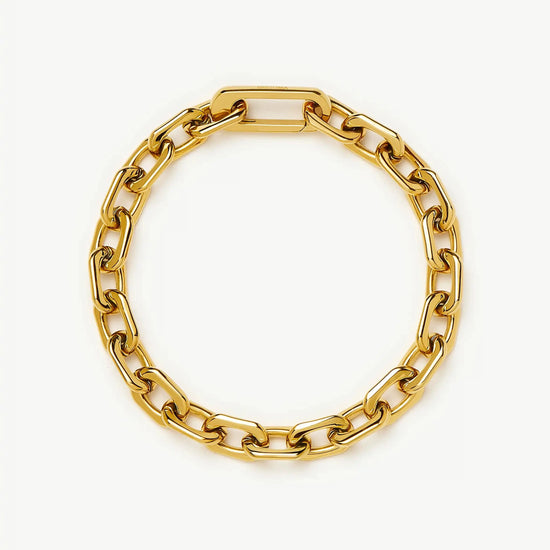 Square Paperclip Chain Bracelet | 18ct Gold Plated Bracelets Missoma 