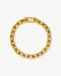 Square Paperclip Chain Bracelet | 18ct Gold Plated Bracelets Missoma 
