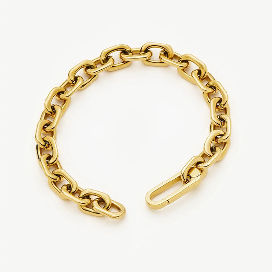 Square Paperclip Chain Bracelet | 18ct Gold Plated Bracelets Missoma 